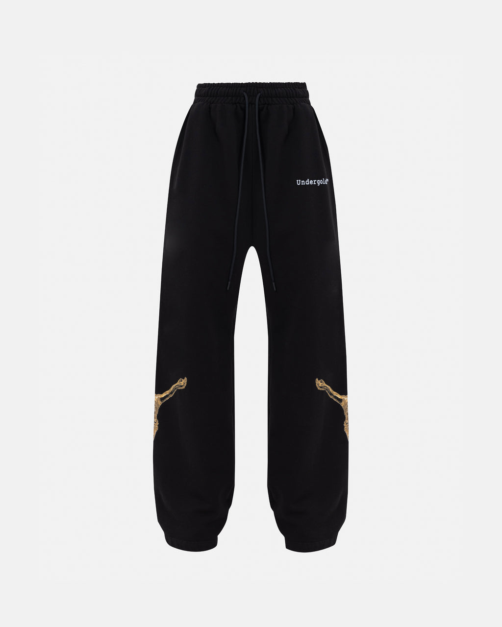 THE PATH GOLDEN CHRIST STRAIGHTPANTS BLACK