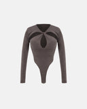 BASICS OVAL BRAIDED BODYSUIT – BROWN