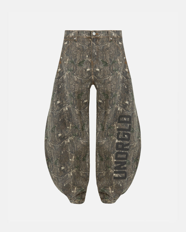 UNDERGOLD - Echoes Undrgld Barrel Jeans - Forest Pattern