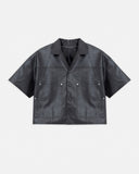 UNDERGOLD CAPSULE BASIC PLEATHER BOXY FIT SHIRT BLACK