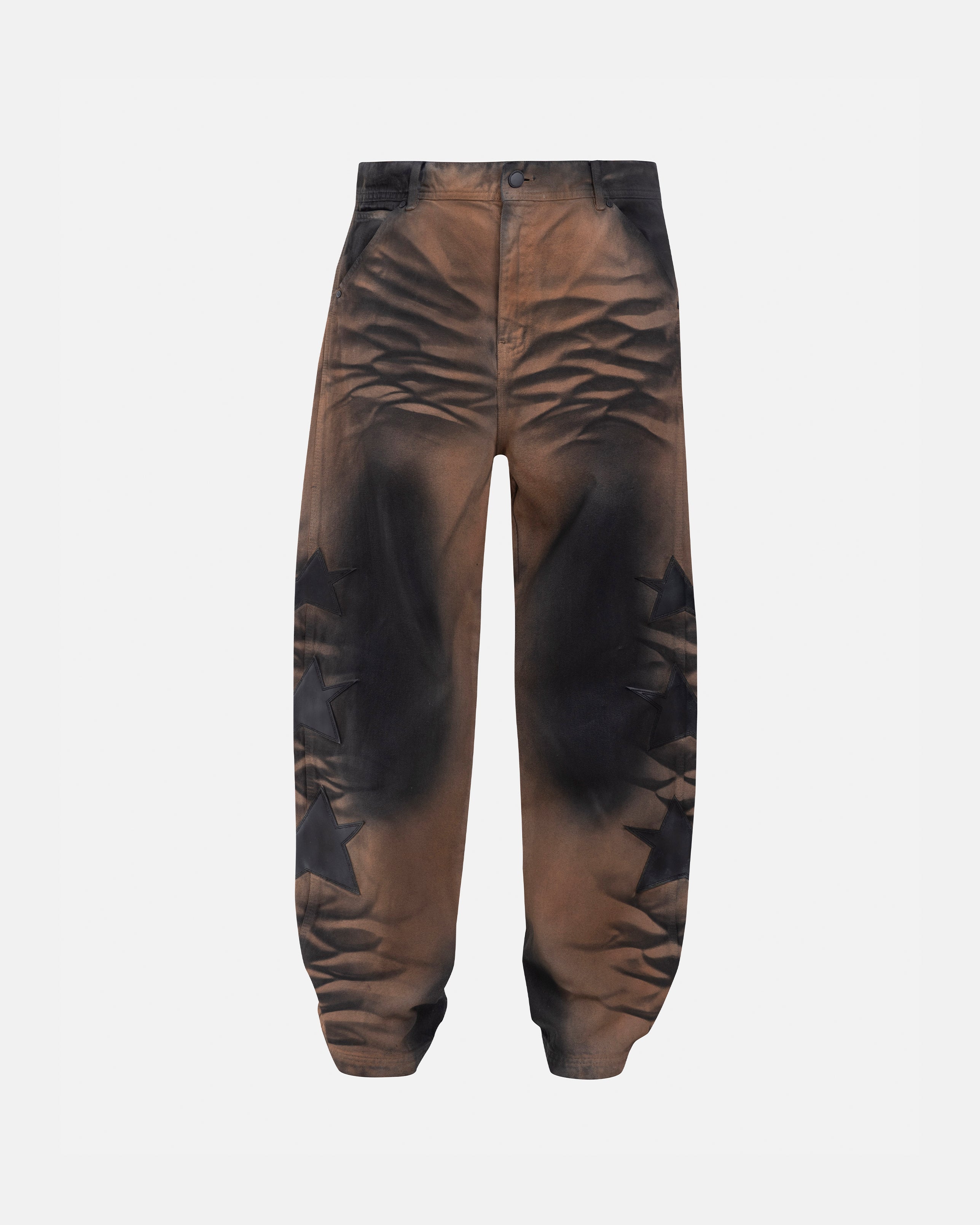 UNDERGOLD STARDUST STARS WIDE JEANS VINTAGE BROWN