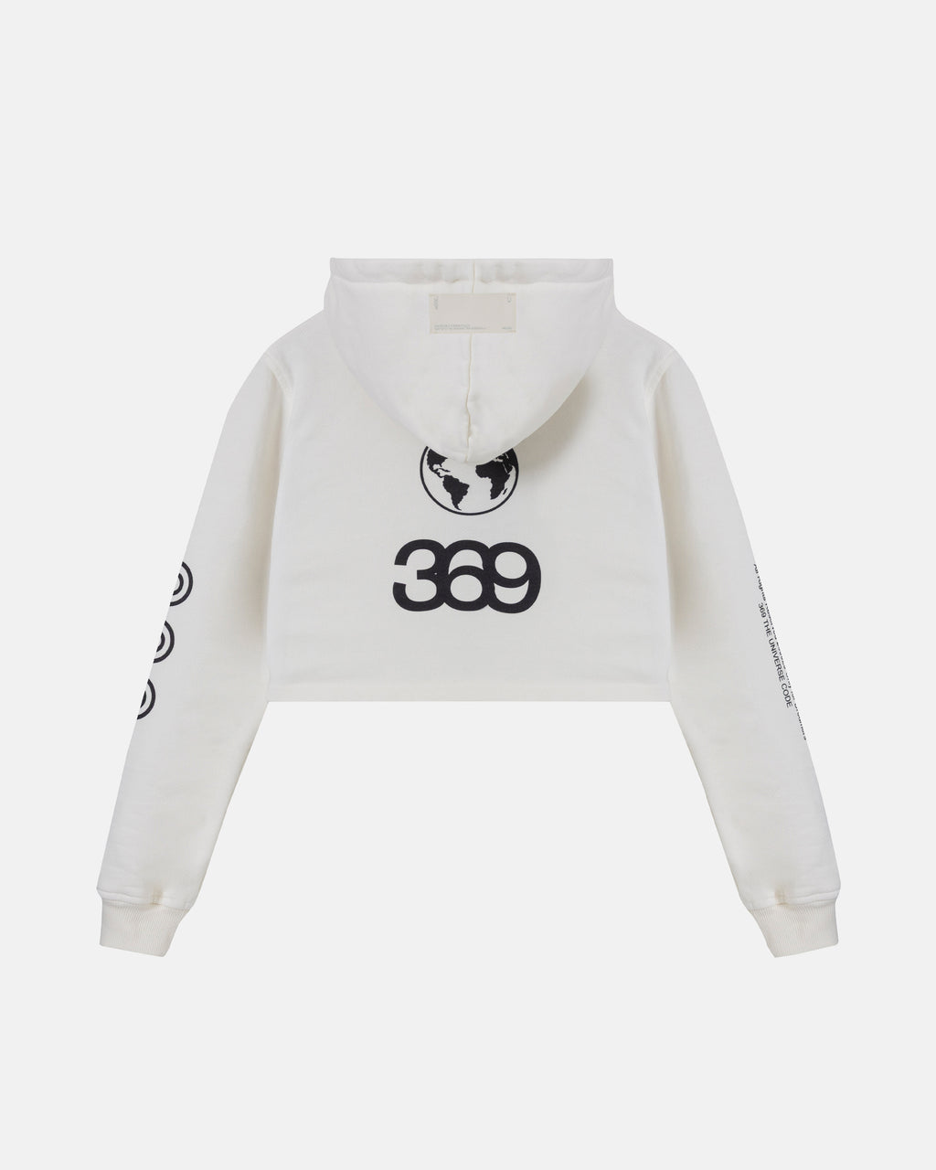 UNDERGOLD GOLDEN HERITAGE SLIM FIT ZIP UP CROPPED HOODIE – WHITE