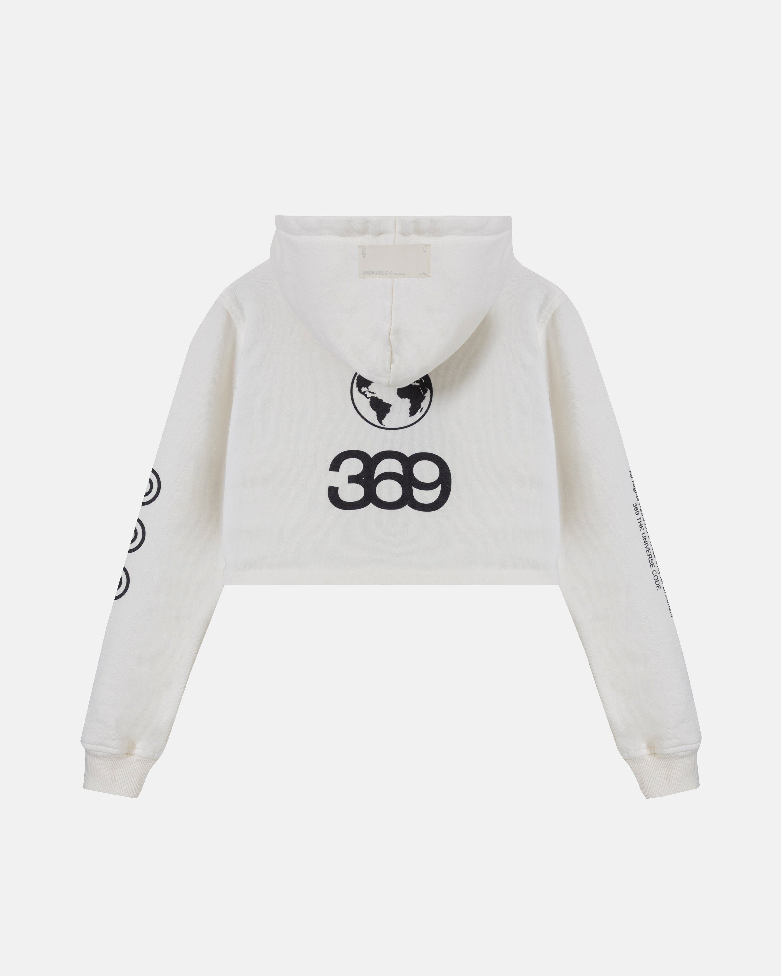 UNDERGOLD GOLDEN HERITAGE SLIM FIT ZIP UP CROPPED HOODIE – WHITE