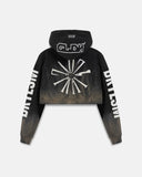 Undergold W Spring Pray 4 Love Zip Up Slim Fit Hoodie Sandblast Gray Flame