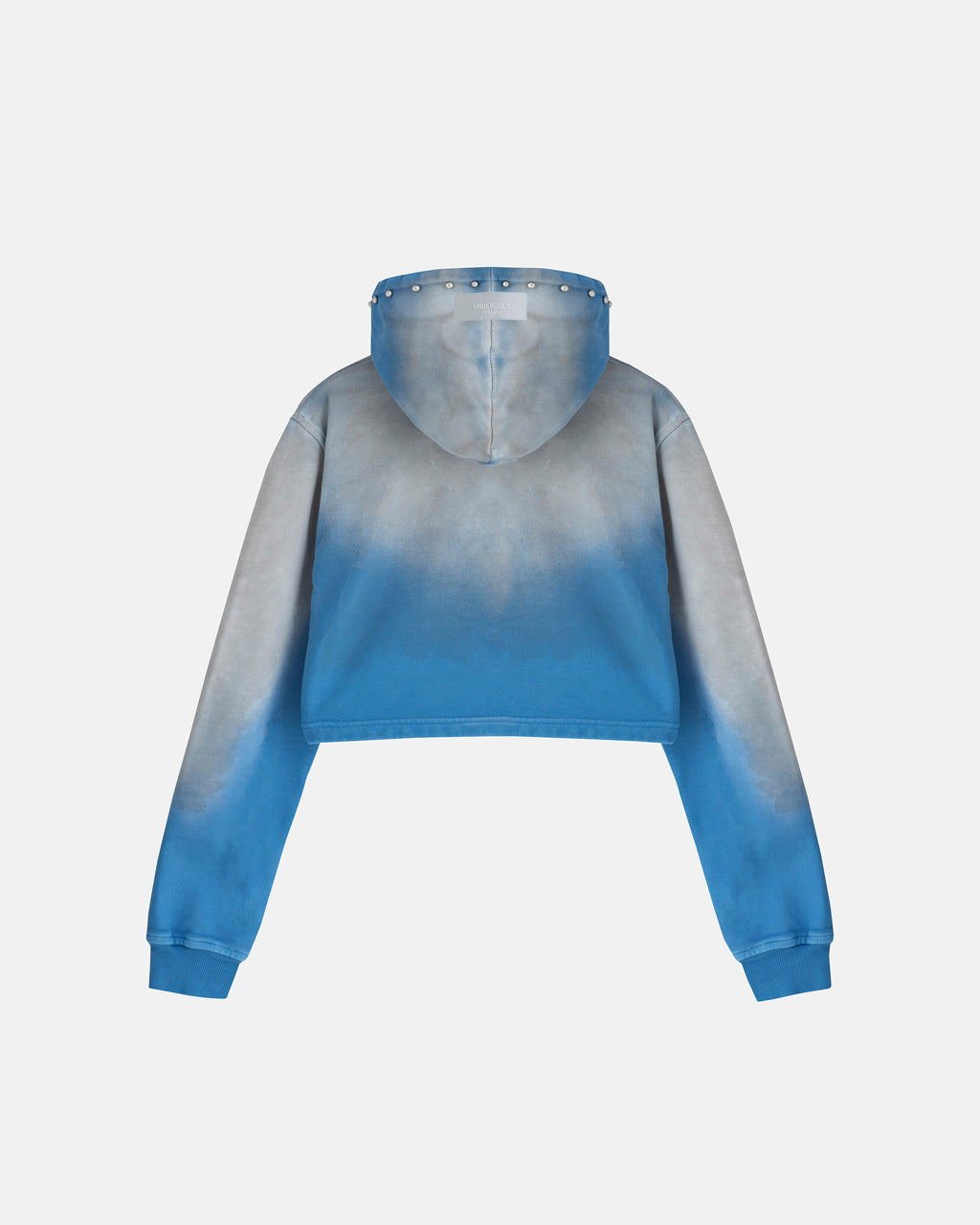 W AGNUS DEI FUTURE HEAVENS SLIM FIT HOODIE STORM BLUE