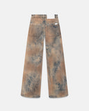 Undergold 94' W Riveted Painted Wide Jeans Gothic Blue