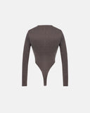 BASICS OVAL BRAIDED BODYSUIT – BROWN