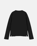 Undergold Basics Undgld Destroyed Knit Sweater – Black