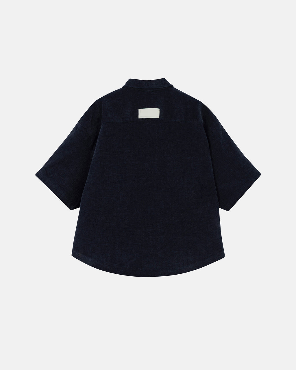 THE PATH MONOGRAM BOXY FIT SHIRT BLUE