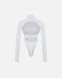 Undergold Basics Turtleneck Backless Body White