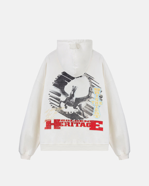 UNDERGOLD - Golden Heritage Pegasus Hoodie - White