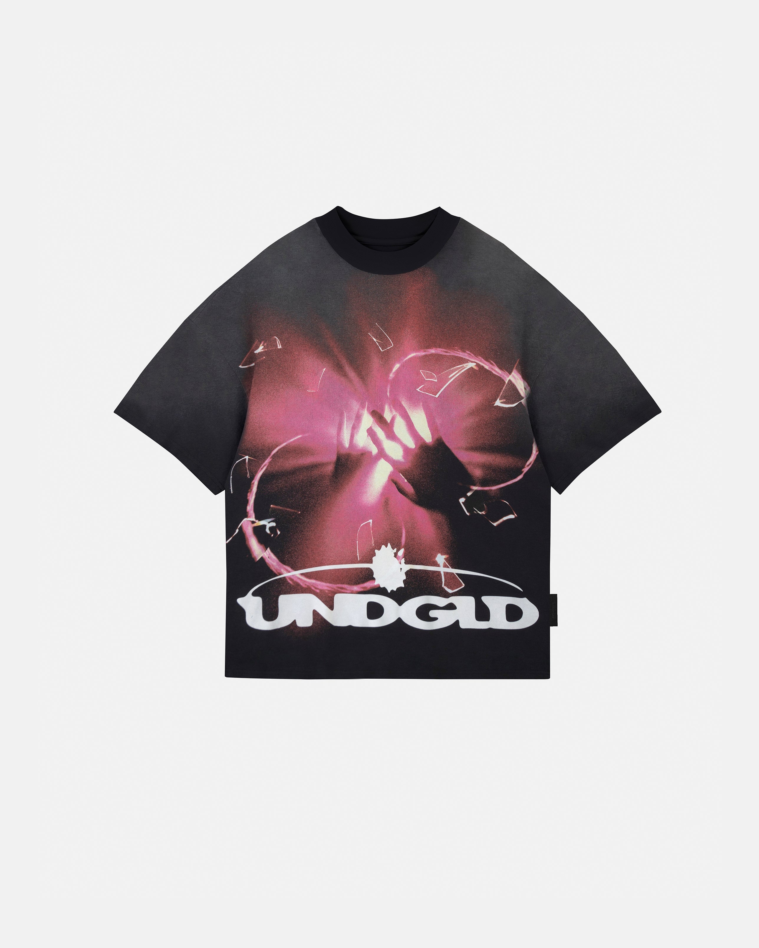 UNDERGOLD HELIOS DAZZLED BOXY FIT TSHIRT FADED BLACK