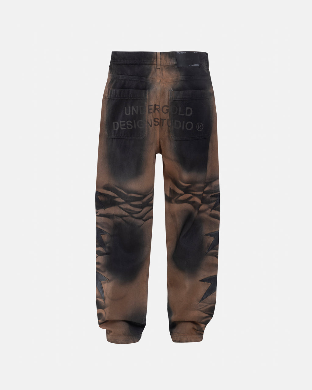 UNDERGOLD STARDUST STARS WIDE JEANS VINTAGE BROWN