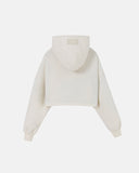 Undergold W Stardust Symbol Cropped Hoodie – White