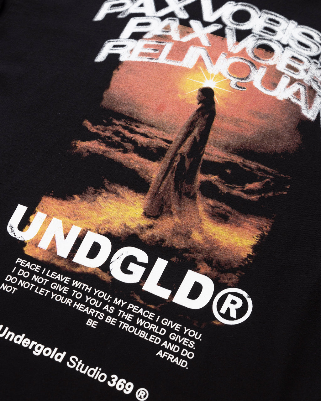 UNDEROGLD GRATIA PLENA PAX TSHIRT BLACK