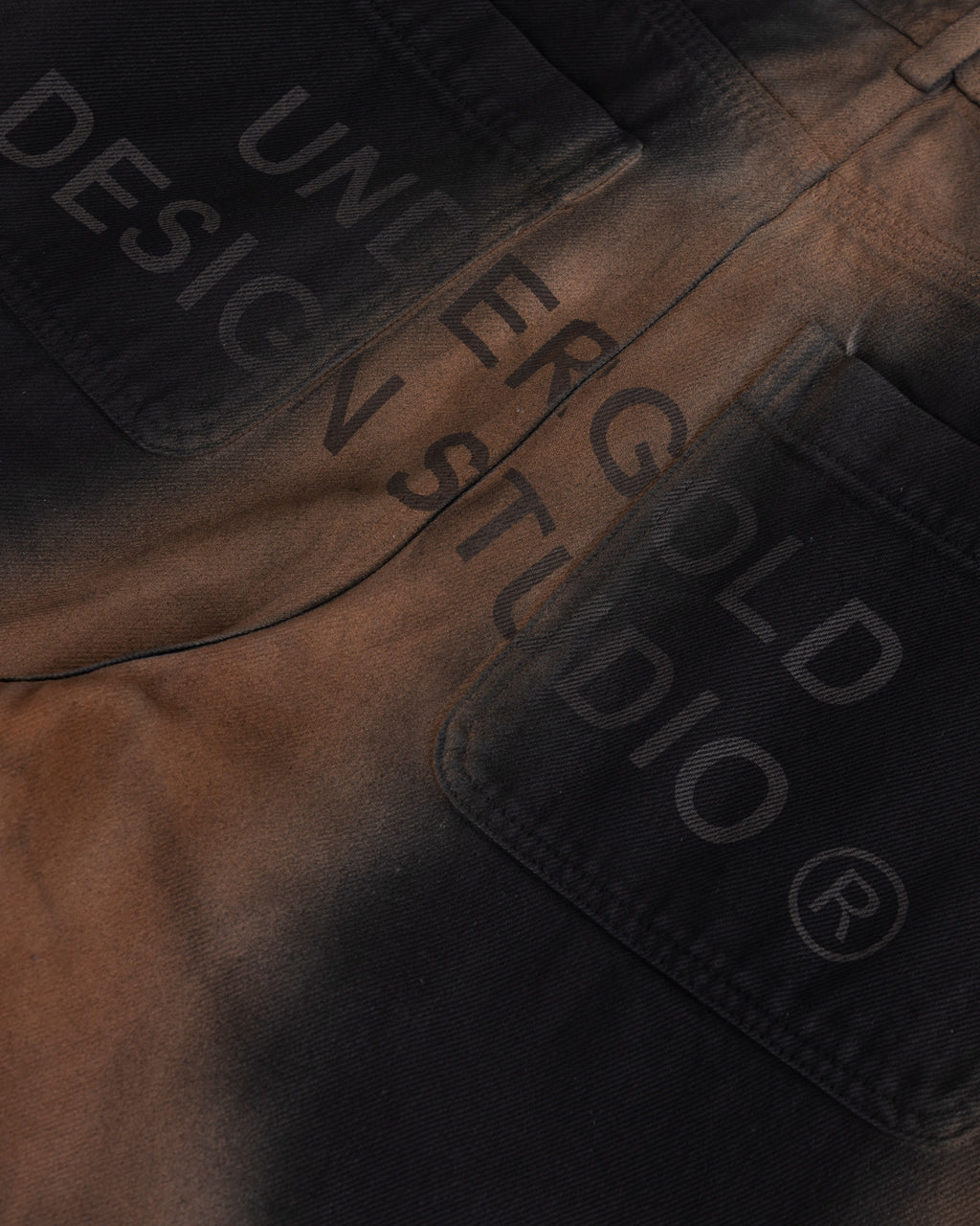 UNDERGOLD STARDUST STARS WIDE JEANS VINTAGE BROWN