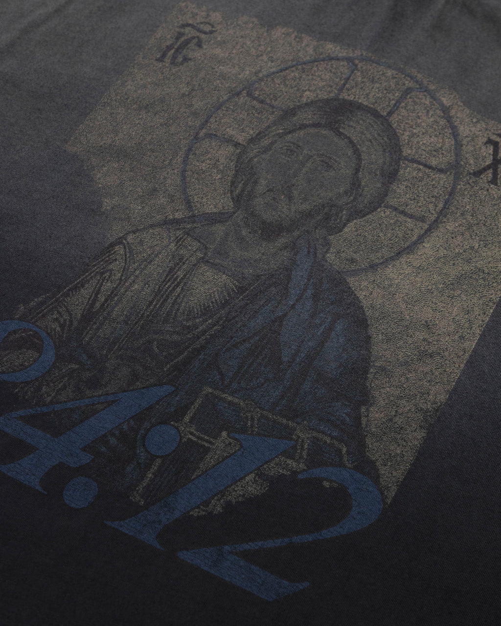 UNDEROGLD GRATIA PLENA PANTOCRATOR SLEEVELESS TSHIRT FADED BLACK