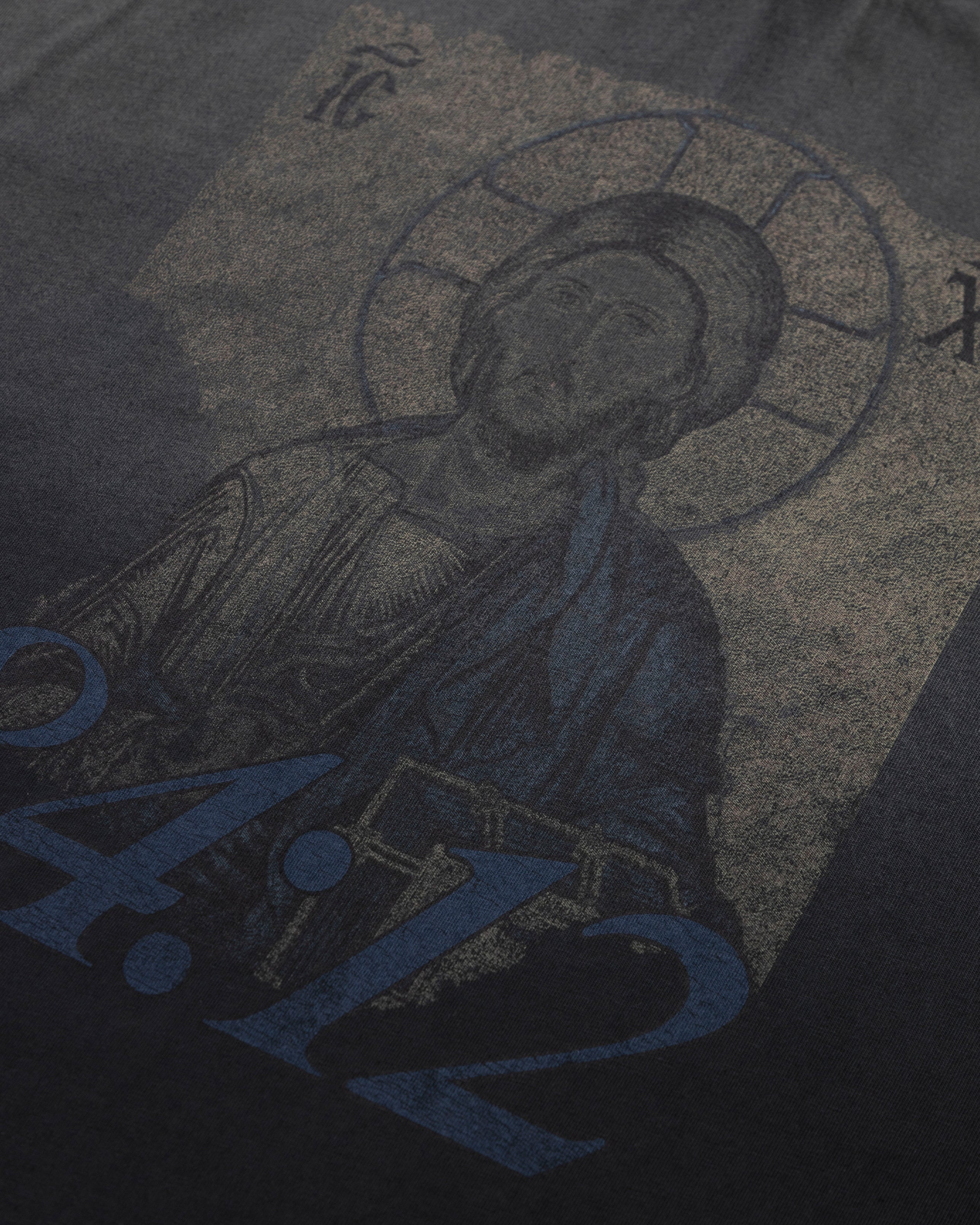 UNDEROGLD GRATIA PLENA PANTOCRATOR SLEEVELESS TSHIRT FADED BLACK