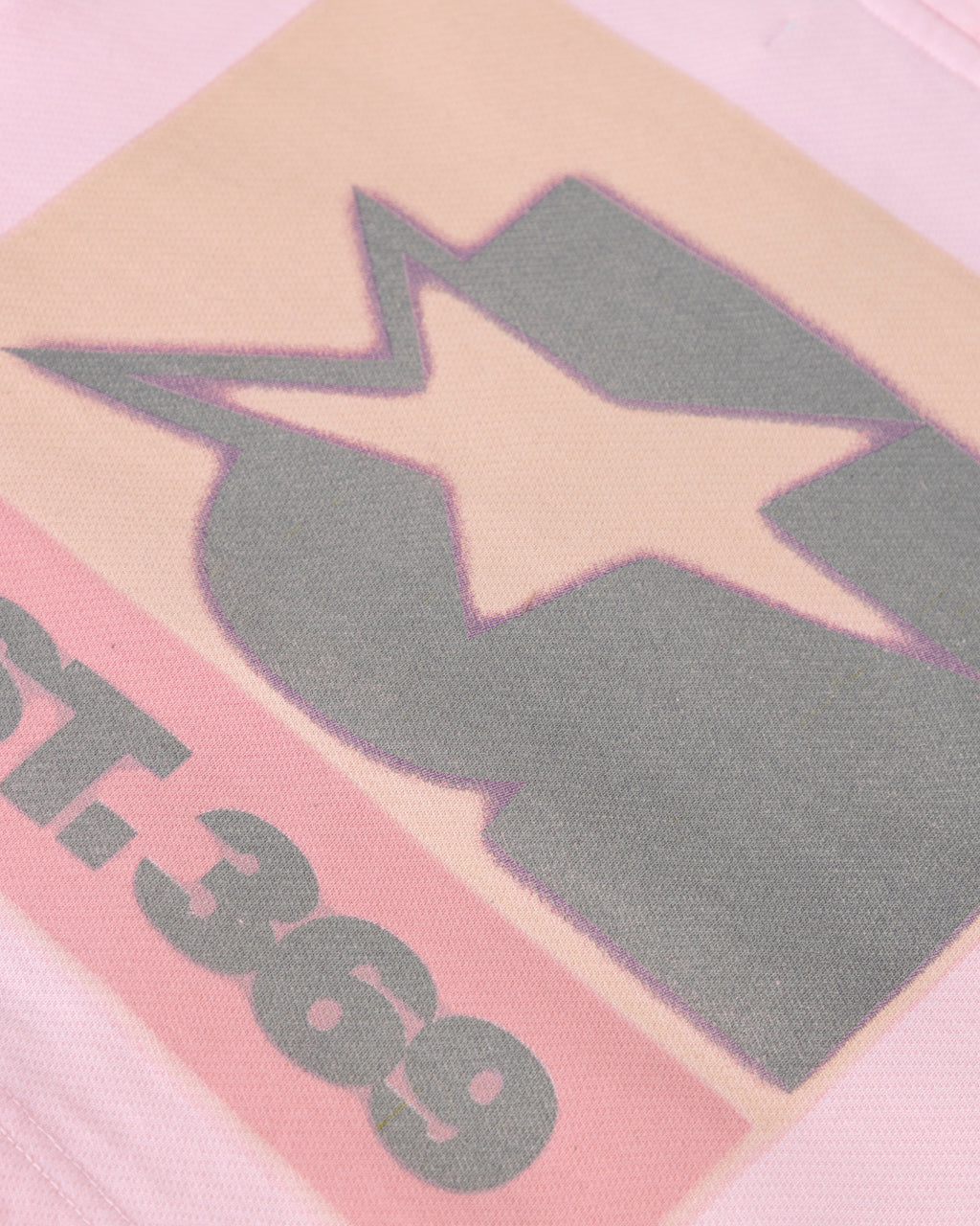 UNDERGOLD W STARDUST SYMBOL SLIM FIT ZIP UP CROPPED HOODIE PINK