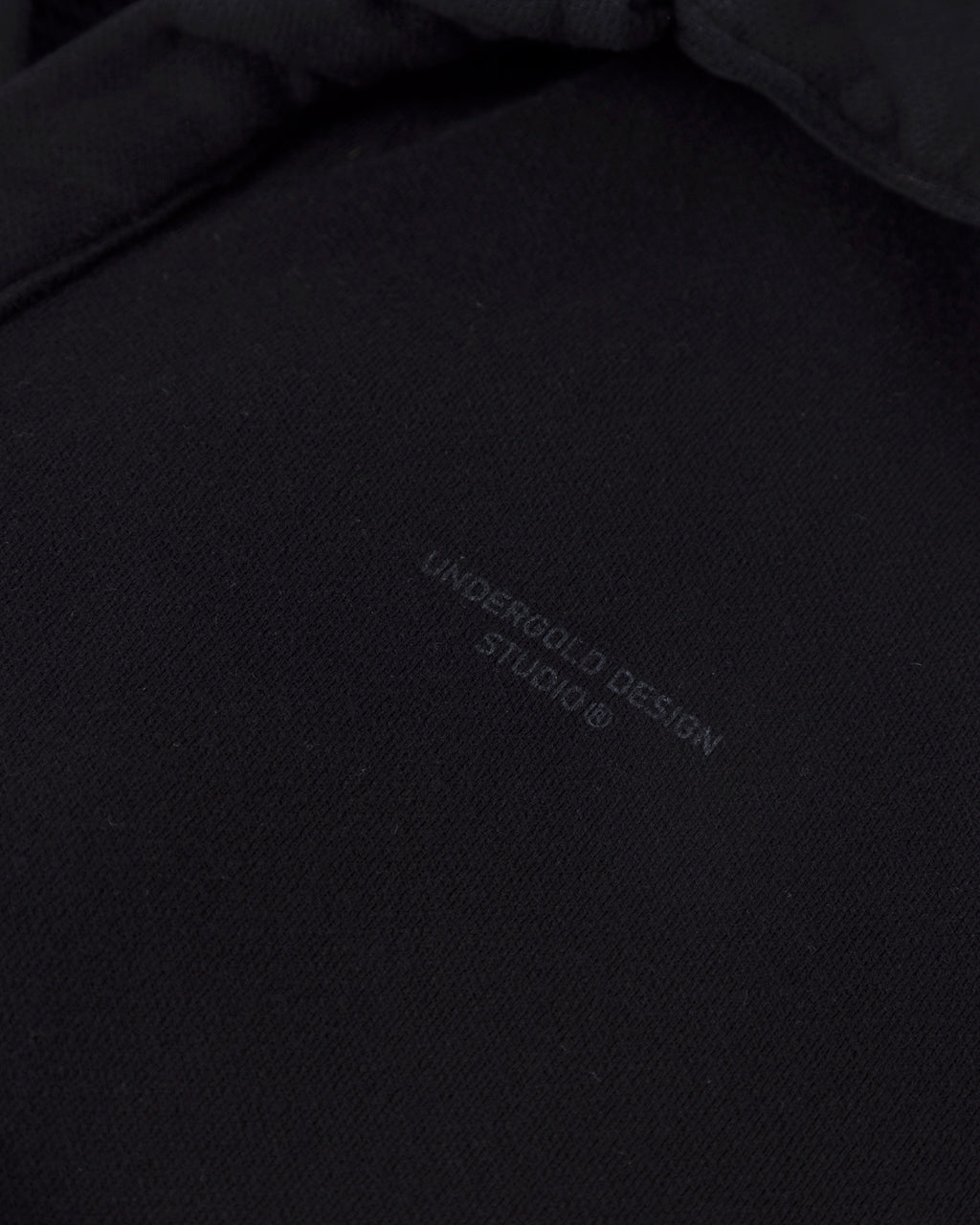 UNDERGOLD BASICS POLO COLLAR BOXY FIT HOODIE – BLACK