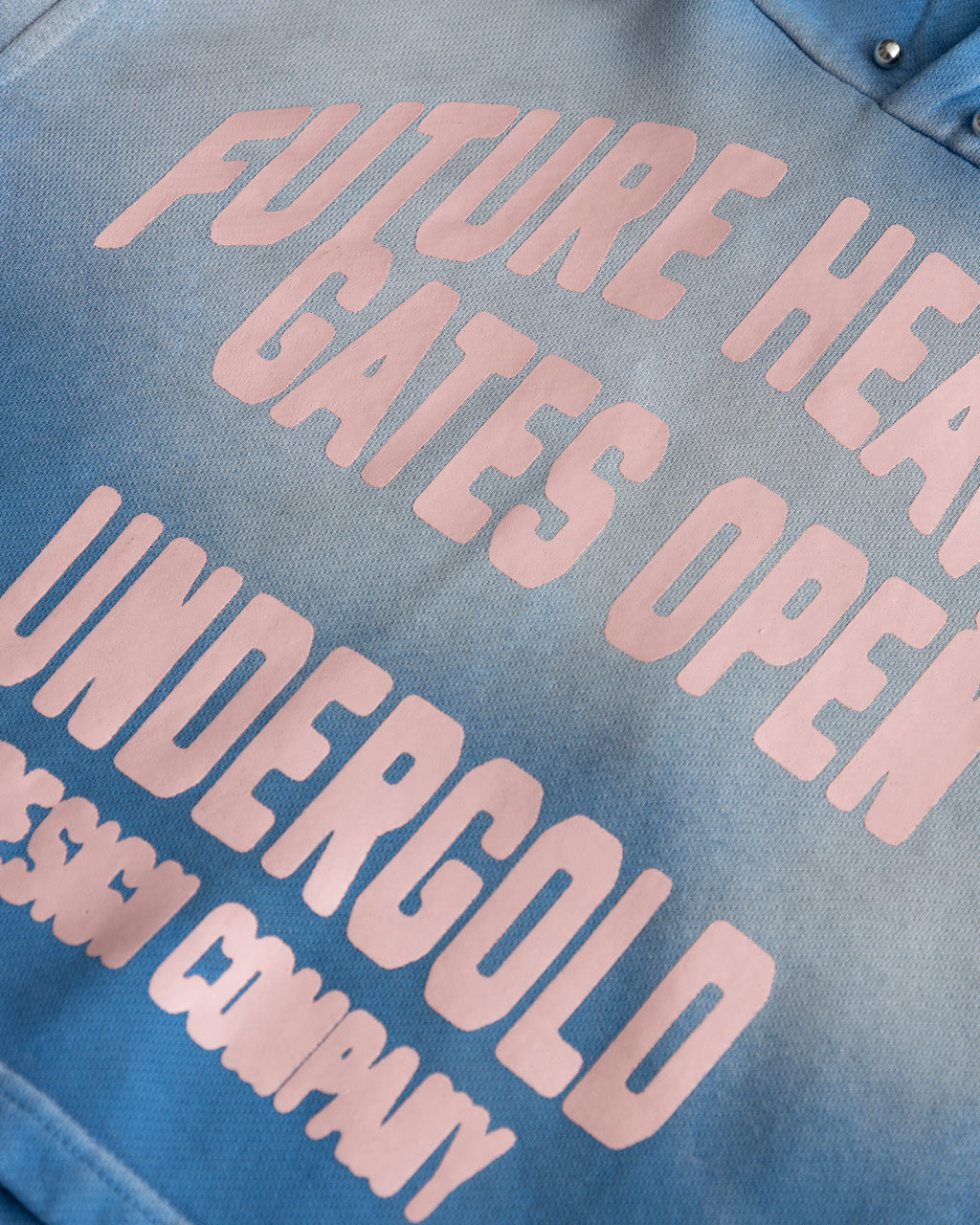 W AGNUS DEI FUTURE HEAVENS SLIM FIT HOODIE STORM BLUE