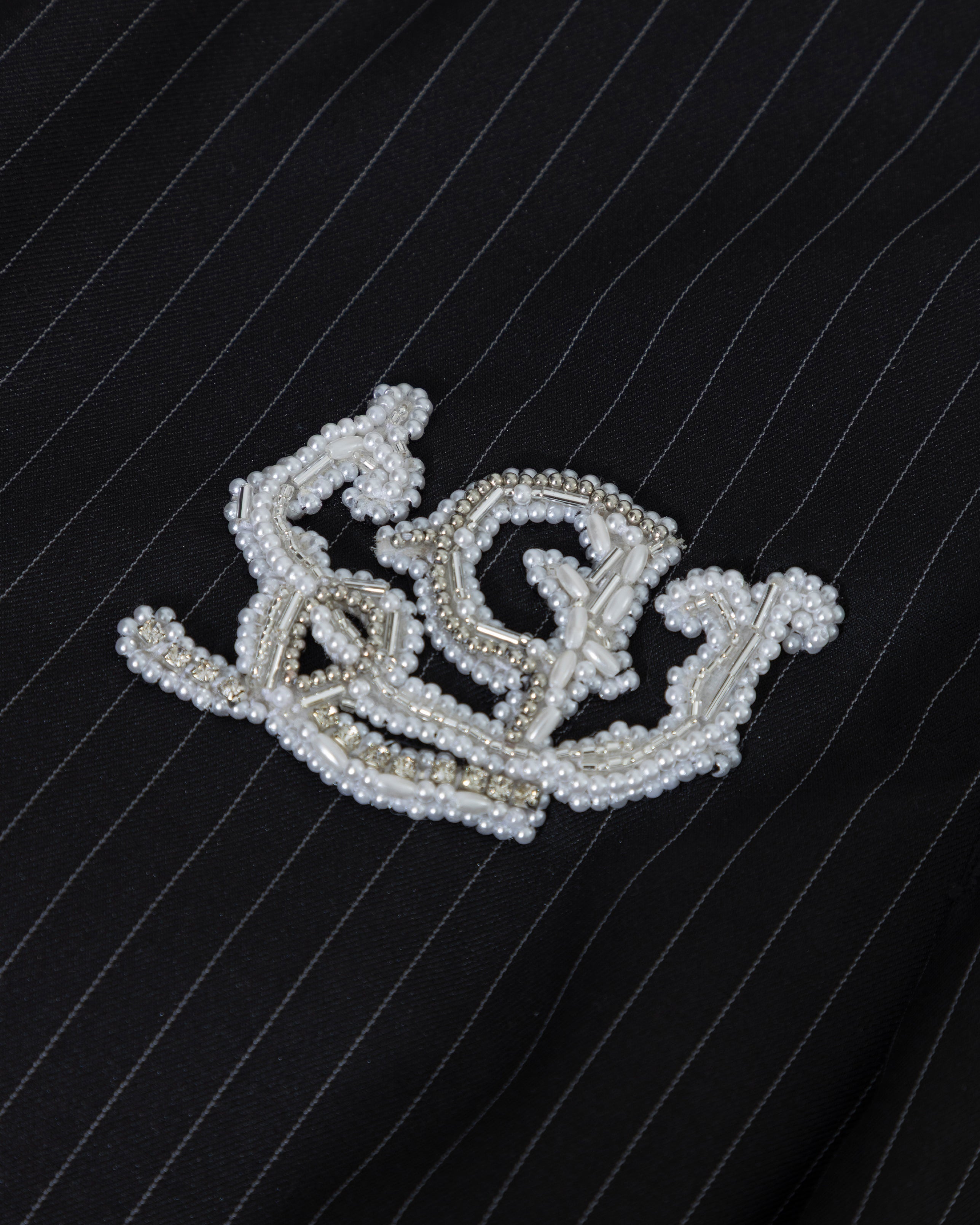 UNDERGOLD THE PATH MONOGRAM BARREL TROUSER BLACK / CHALK LINE