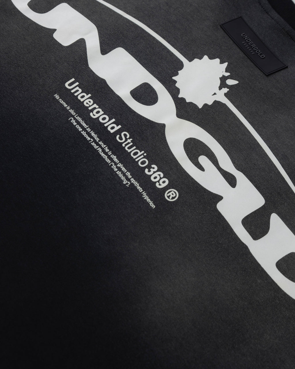 UNDERGOLD HELIOS DAZZLED BOXY FIT TSHIRT FADED BLACK