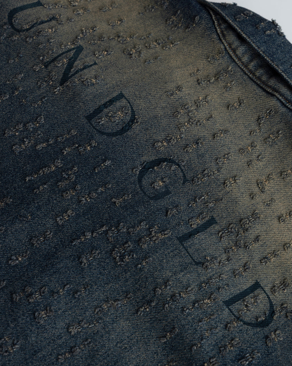 UNDERGOLD AGNUS DEI UNDRGLD RIPPED JACKET DIRTY BLUE