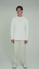 REMANENCE - Camiseta Manga Larga Raw - Blanco