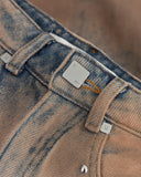 Undergold 94' W Riveted Painted Wide Jeans Gothic Blue