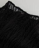 Undergold Basics Turtle Neck Top Transparent Black