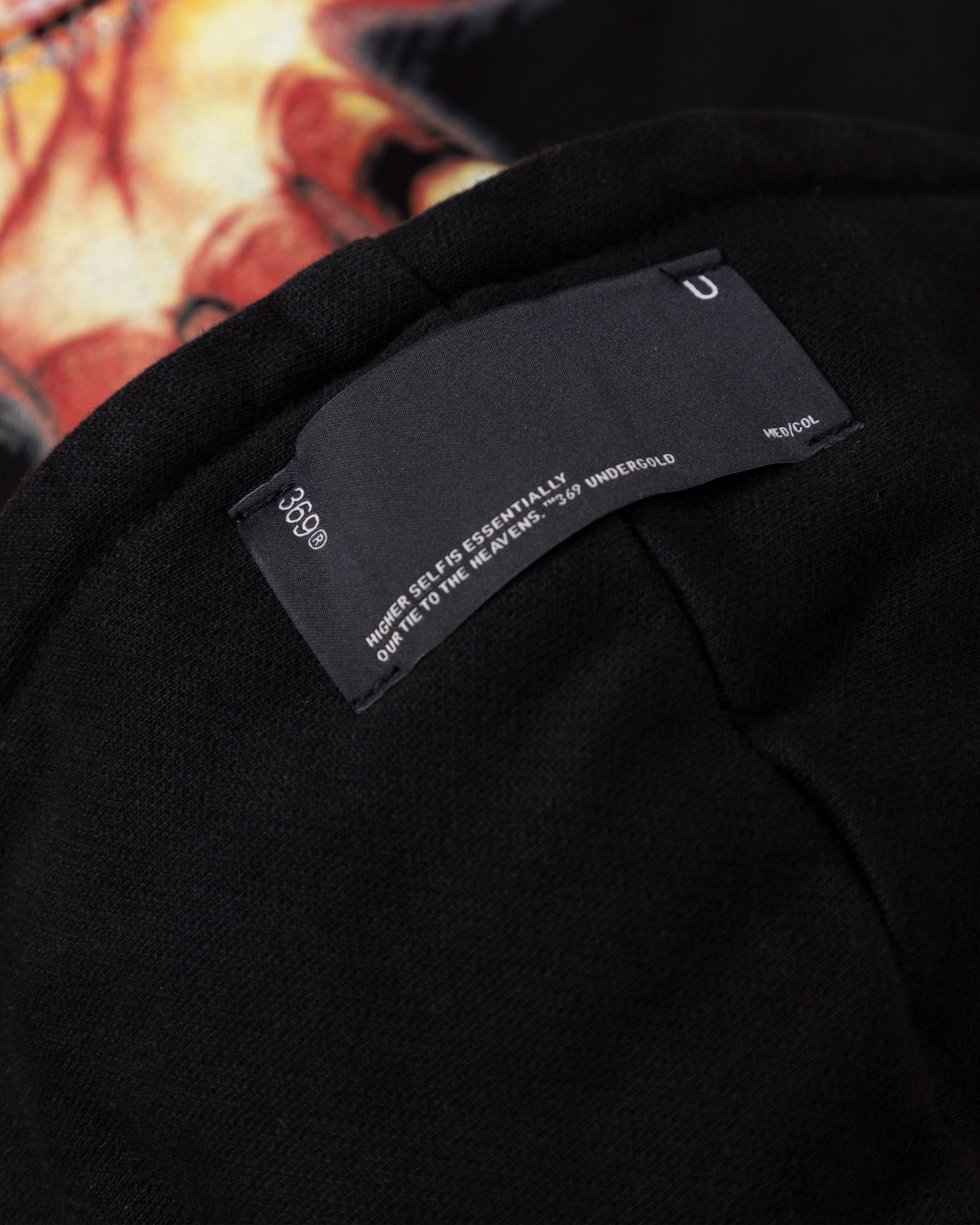 UNDERGOLD W STARDUST RUSH BOXY FIT HOODIE BLACK