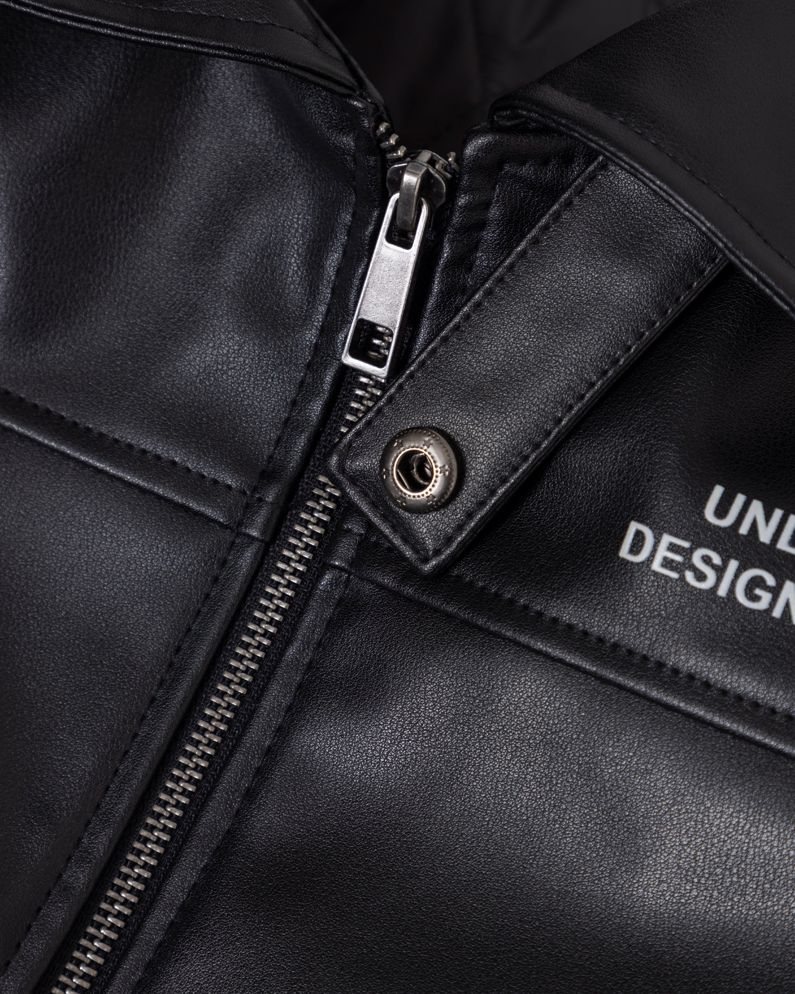 UNDERGOLD W BASICS UNDERGOLD DESIGN STUDIO CROPPED LEATHER JACKET BLACK