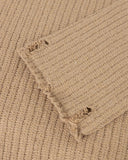 Undergold Basics Undgld Destroyed Knit Sweater – Cream