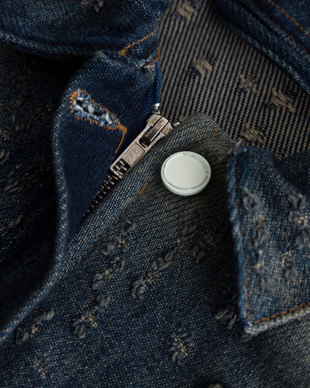 AGNUS DEI UNDRGLD RIPPED JACKET DIRTY BLUE