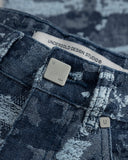 UNDERGOLD W CAPSULE BASIC JACQUARD WIDE JEANS CAMMO BLUE