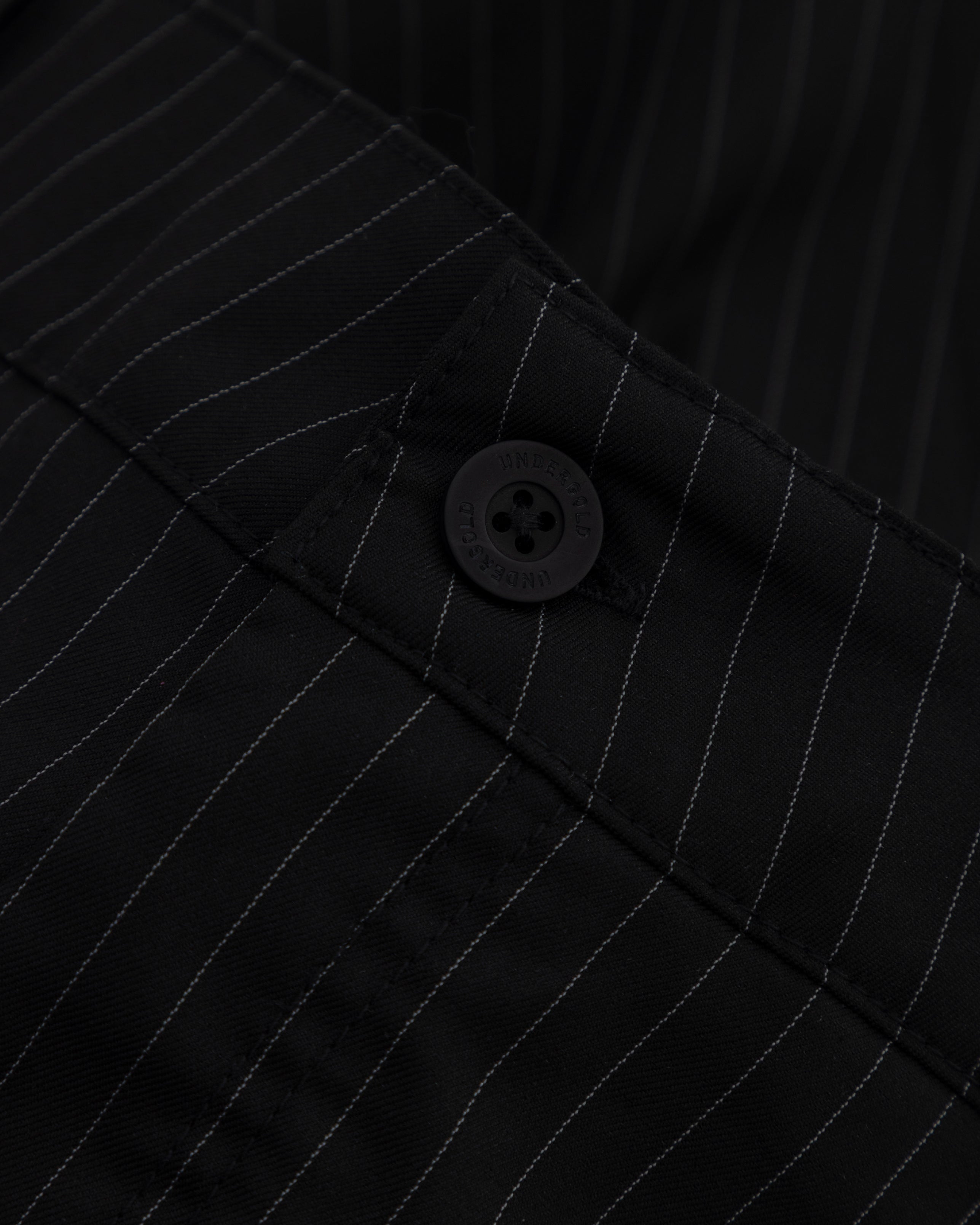 UNDERGOLD THE PATH MONOGRAM BARREL TROUSER BLACK / CHALK LINE