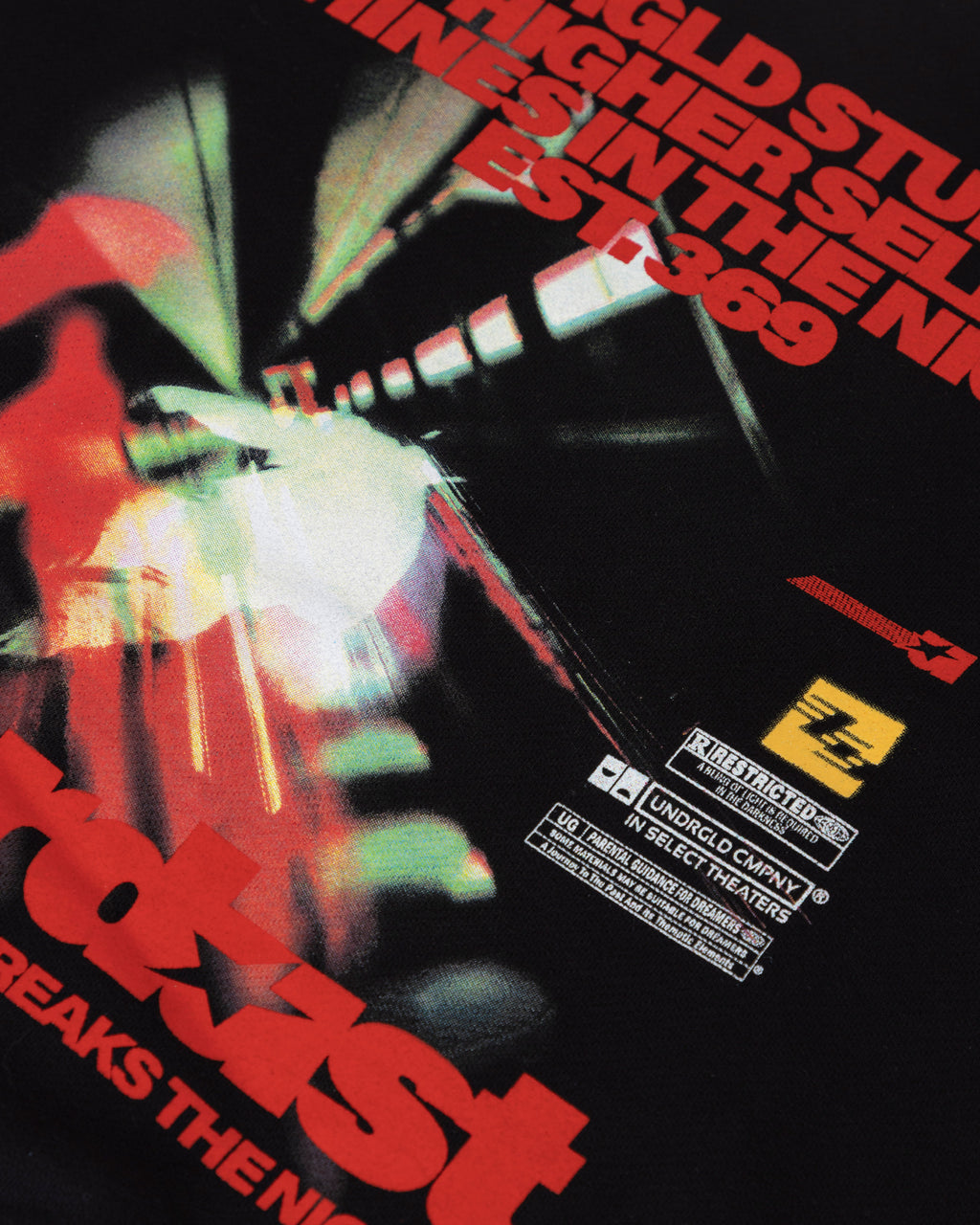 UNDERGOLD W STARDUST RUSH BOXY FIT HOODIE BLACK