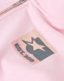 Undergold W Stardust Symbol Slim Fit Zip Up Cropped Hoodie – Pink