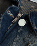 UNDERGOLD W AGNUS DEI UNDRGLD RIPPED JACKET DIRTY BLUE