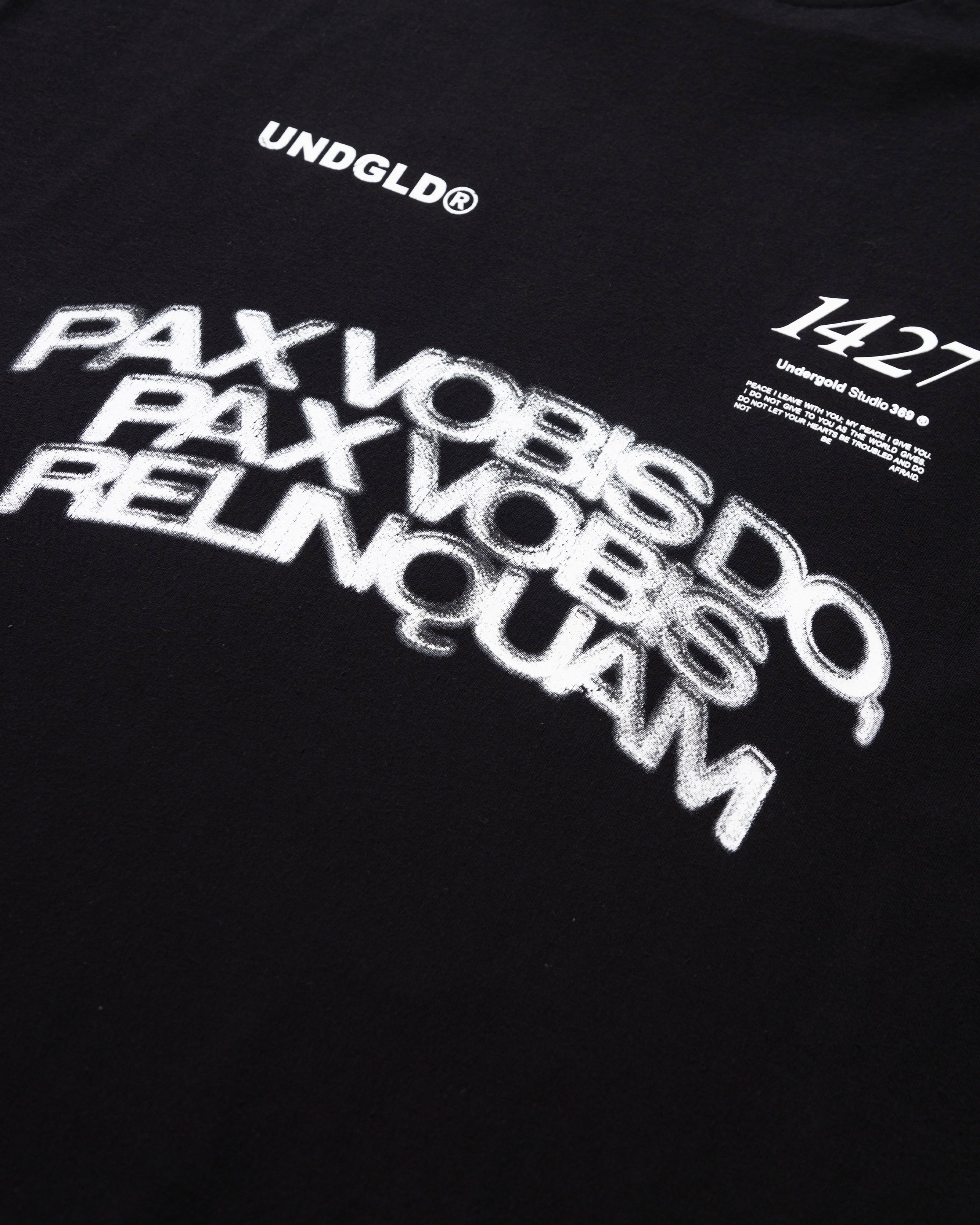UNDEROGLD GRATIA PLENA PAX TSHIRT BLACK