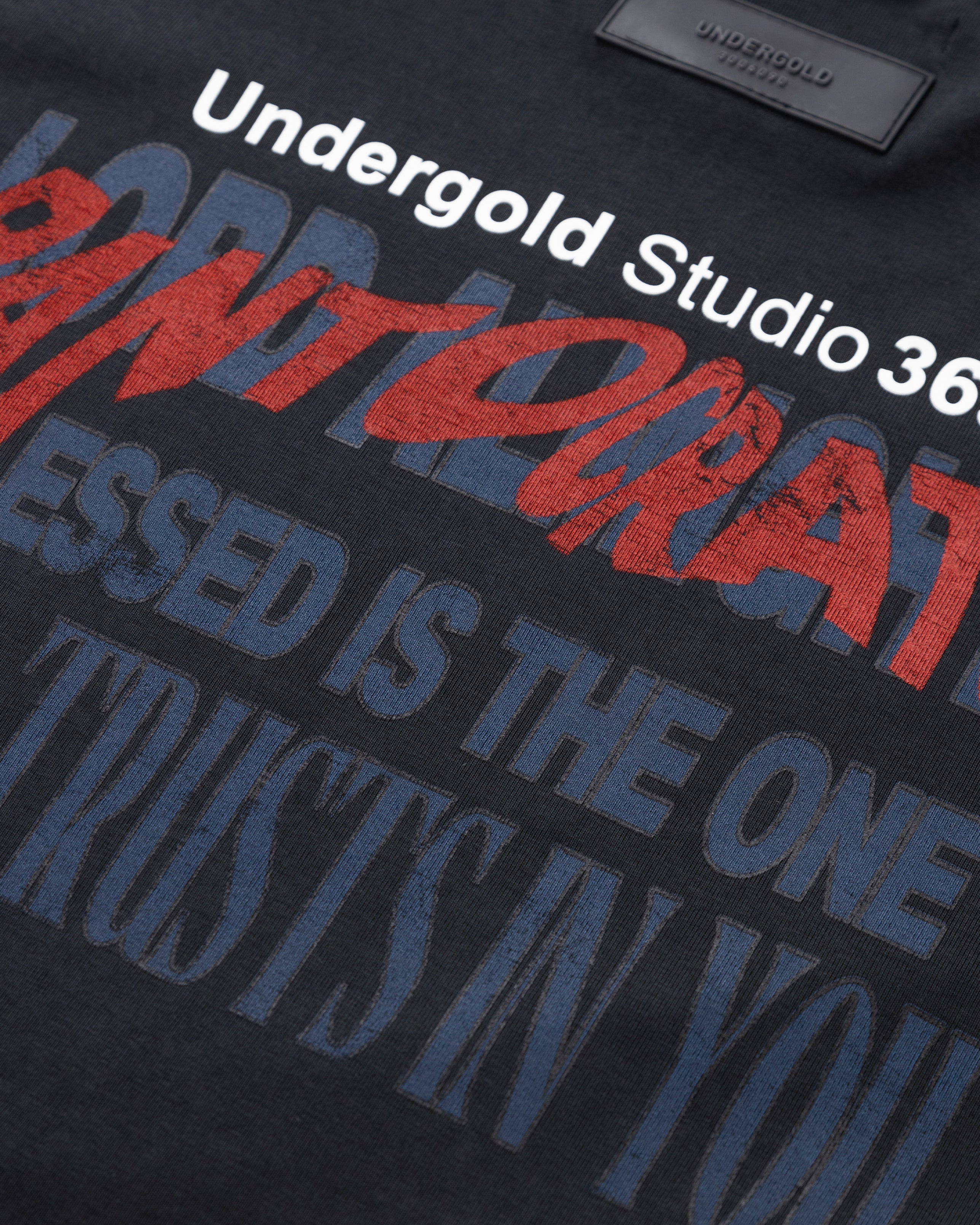 UNDERGOLD GRATIA PLENA PANTOCRATOR BOXY FIT TSHIRT VINTAGE BLACK