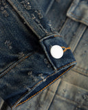 UNDERGOLD W AGNUS DEI UNDRGLD RIPPED JACKET DIRTY BLUE