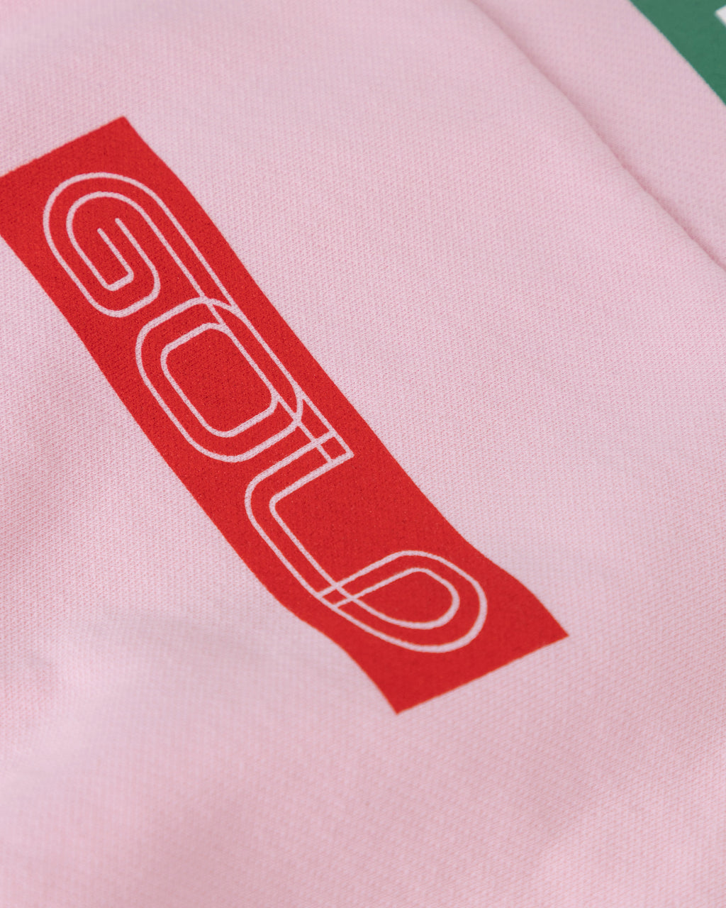 UNDERGOLD  STARDUST SYMBOL BOXY FIT HOODIE PINK