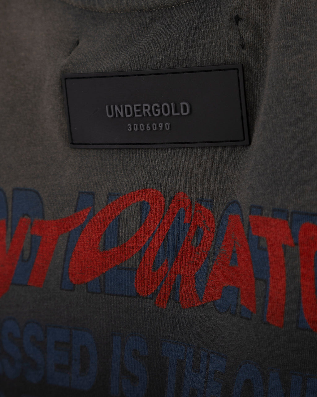 UNDEROGLD GRATIA PLENA PANTOCRATOR SLEEVELESS TSHIRT FADED BLACK