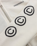 UNDERGOLD GOLDEN HERITAGE SLIM FIT ZIP UP CROPPED HOODIE – WHITE