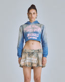 Undergold W Agnus Dei Future Heavens Slim Fit Hoodie Storm Blue