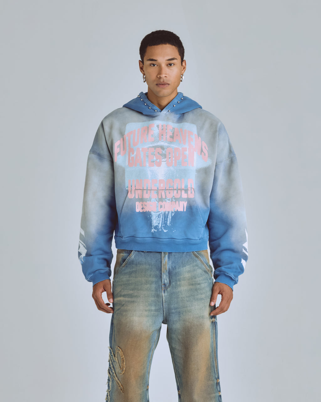 AGNUS DEI FUTURE HEAVENS HOODIE STORM BLUE