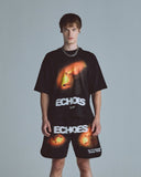 Undergold Echoes Pulse Boxy Fit Tshirt Black
