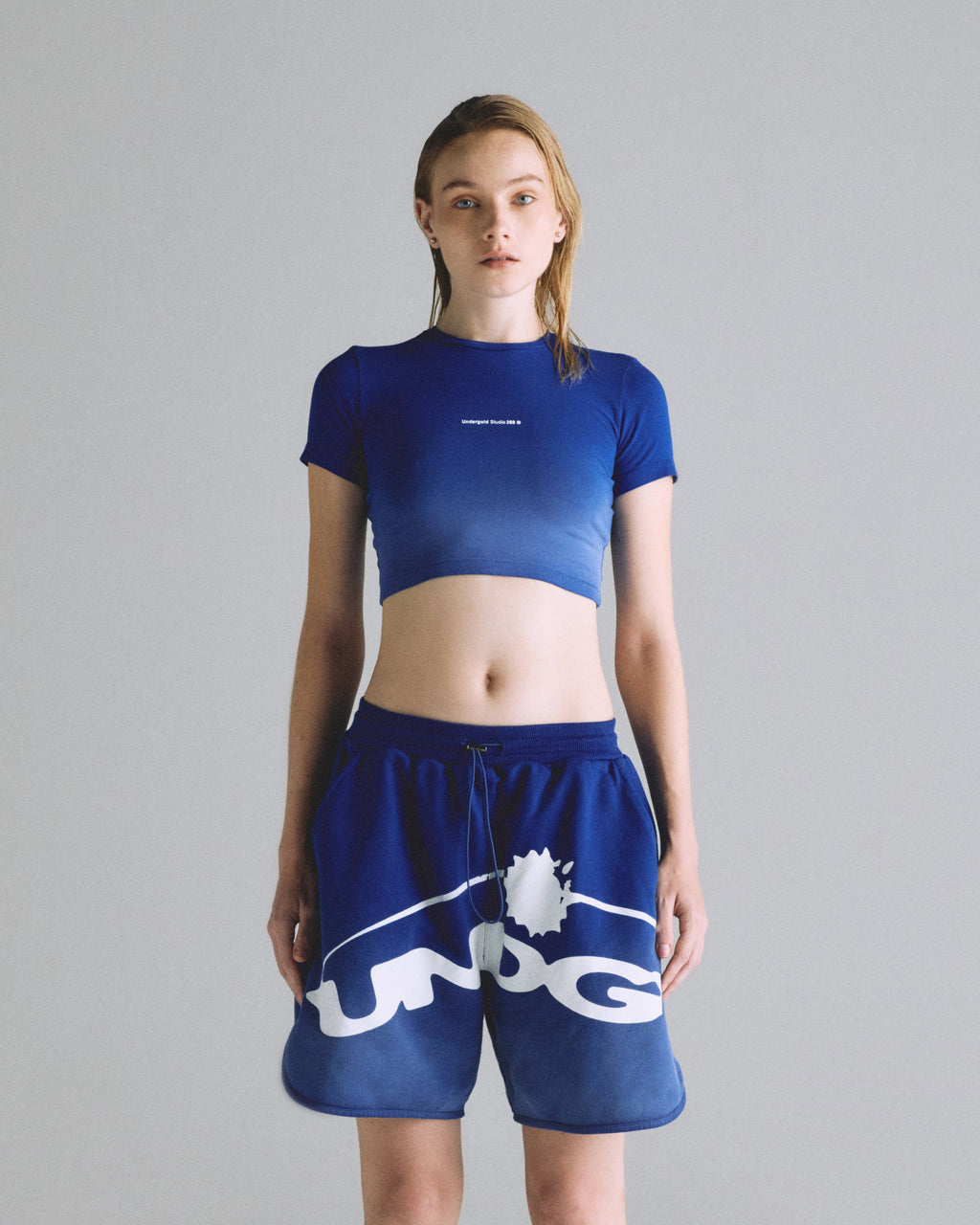 UNDERGOLD HELIOS  BABY TEE ELECTRIC BLUE